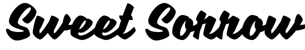 Sweet Sorrow font preview